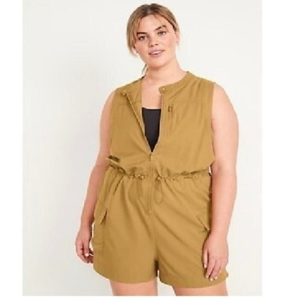 NWT Old Navy Stretch Tech Romper Loose Fit Cinched Waist - Size 2X